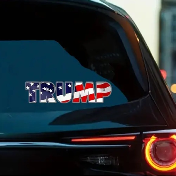 🇺🇸”Trump” Red White & Blue Stars & Stripes Waterproof Vinyl Decal! - Picture 2 of 9